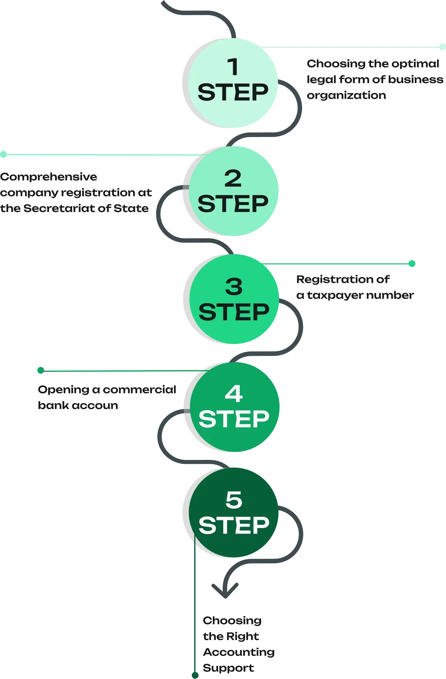 The step-by-step process of business formation